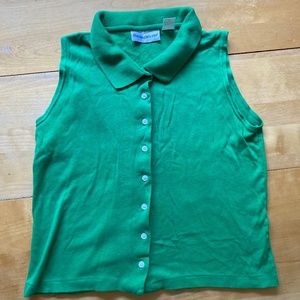 Emerald Green Collared Top